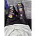 Men's Black Distressed Jeans With Rhinestone Embellishments - High Street Straight Leg Denim Pants With Vintage Wash & Artful Rips For Urban Edge_mkmklike.com