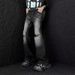 Men's High-Waist Ripped Denim Trousers Summer Fashion Slightly Flared Loose Fit Distressed Jeans High Street Style_mkmklike.com