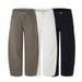Baggy Twill Cotton Pants Unisex High-Waisted Wide-Leg Trousers, Deconstructed Hem, 100% Cotton, Streetwear (Black/Brown/White, Oversized Fit)_mkmklike.com