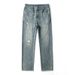 LKTM Men's Wear # American Straight Tube Piercing Jeans For Men New Trendy Brand High Grade Loose Casual Pants A92_mkmklike.com
