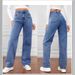 Voya Women's New High Waisted Design Washed Women's Jeans Fashionable And Versatile, Slimming Straight Leg Fashionable Pants Cotton_mkmklike.com