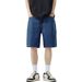 Men's Clothing Summer Thin Light Blue Denim Shorts Men's Straight Loose Versatile American Style Handsome Shorts Trendy_mkmklike.com