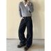 Vintage Straight Leg Jeans For Men & Women - Relaxed Fit, High Waist, Embroidered Denim Pants Versatile For Any Occasion_mkmklike.com