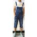 Men's Distressed Denim Overalls – Vintage-Inspired Drop-Crotch Suspenders Jumpsuit (Dark Blue/Black, Relaxed Fit, Artisan Rips, Button Fly)_mkmklike.com