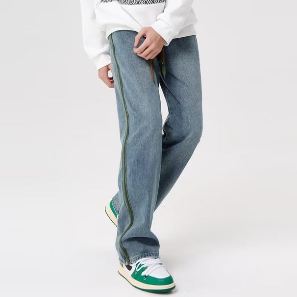 Nordmann High Street Jeans Men's Autumn And Winter Style Loose Straight American Casual Trendy Brand Versatile Handsome Retro_mkmklike.com