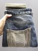 Men's Fashion Stitched Jeans Slim Straight Leg Pants Heavy Embroidery Patchwork Cool Personality Trousers_mkmklike.com