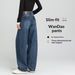 Clair Clair Scimitar Jeans For Women 2025 New Autumn Winter Wide Leg Loose Retro Blue Petite High Waist Straight Scythe Pants_mkmklike.com