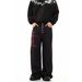 Men's Raw Denim Jeans – Embroidered Lettering & Button Fly – Relaxed Wide-Leg Straight Fit (S-3XL)_mkmklike.com