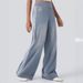 Women's Relaxed Straight-Leg Jeans With Double Stripes – Mid-Rise Wide-Leg Trousers In Grey & Sky Blue (Cotton Blend, XS-3XL)_mkmklike.com