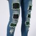 Men's Clothing Distressed Sequined Mid-Rise Stretch Ripped Jeans American Style Flattering Fit_mkmklike.com