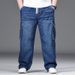 Pure Cross-Border Exclusive American Workwear Straight-Leg Jeans For Men, Spring And Autumn, Plus Size, Loose Fit, Wide-Leg,_mkmklike.com