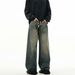 Vintage American Style Flared Jeans For Men And Women New Design Sense Distressed Loose Wide-Leg Straight Pants 2024_mkmklike.com