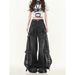 Unisex Cargo Denim Pants With Multi-Pocket & Distressed Details, Loose Fit Wide Leg Jeans For Streetwear Style_mkmklike.com