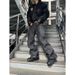 Men's Heavyweight Washed Denim Jeans – Double Waistband & Curved Blade Design, Loose Straight-Leg Streetwear Pants (Raw Indigo, S-3XL)_mkmklike.com