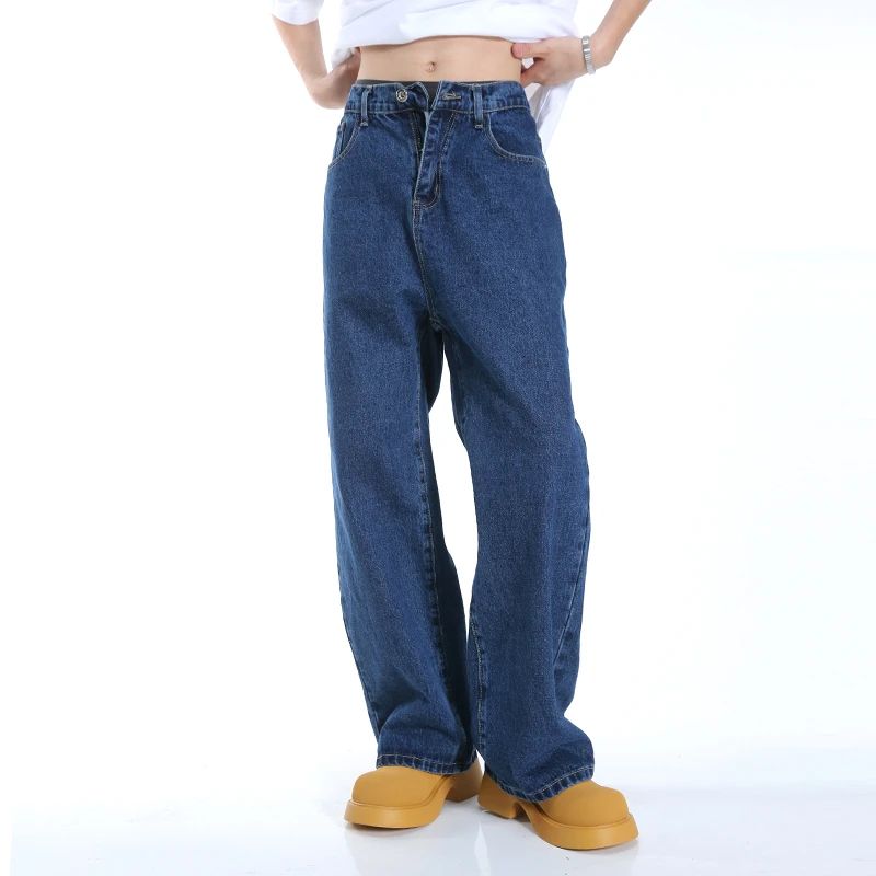 Nordmann Dark Blue Jeans Men's Straight Leg Loose Fit Autumn Winter Washed Retro Xintang 2025 New Casual Pants_mkmklike.com