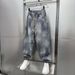 Men's Distressed Washed Slim Tapered Jeans With Ripped Details - Vintage Loose Fit Casual Pants For Spring & Autumn_mkmklike.com