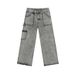 EF JEANS | 2025 Spring New Retro Washed Tooling Straight Pants Men's And Women's Same Snowflake Denim Trousers_mkmklike.com