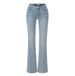 Women's Low-Rise Bootcut Jeans - Vintage Flared Pants For Curvy Hips & Lifted Butt, Black/White/Navy/Light Blue (Xs/S/M/L)_mkmklike.com
