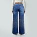 Women's European American Style Starry Rhinestone Denim Jeans Loose Straight Leg Casual Trousers Sparkly Street Style Long Pants_mkmklike.com
