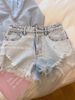 2025 Summer New Vintage Washed Embroidered Frayed Denim For Women High Waist Straight Versatile Hot Girl Shorts_mkmklike.com