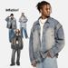 Jie Zhan Men's Clothing|American Retro Washed Denim Jacket 2025 Spring Autumn Coat American Street Style Distressed Top_mkmklike.com