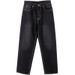 Pure 2022 European And American Style Black Washed Jeans For Men Hip Hop Street Dance Loose Plus Size Youth Long Pants_mkmklike.com