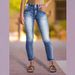 Women's Slim Fit Jeans Embroidered Pocket Casual Cotton Denim Jeans For Office Lady Street Style_mkmklike.com
