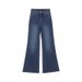 Women's Clothing Retro High-Waisted Flared Jeans For Women – Stretch Denim Bootcut Pants With Floor-Length Hem (Blue, S-L)_mkmklike.com