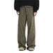 2025 Unisex Student Straight Brown Cargo Men Loose Wide Leg Jeans Melad Coffee Color Casual Pants Trendy_mkmklike.com
