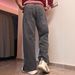 Men's Clothing Autumn Cross Border European And American Men's Retro Washed Embroidered Straight Jeans_mkmklike.com