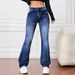 Cross-Border Exclusive Independent Station European And American Women's Fashion New High-Waisted Flared Jeans_mkmklike.com