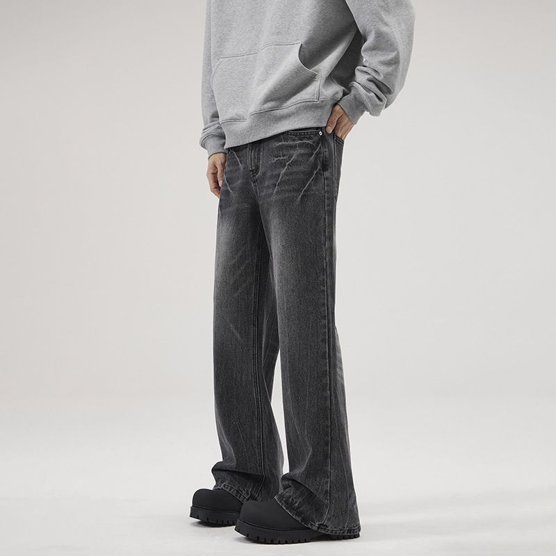 LKTM Men's Cleanfit Flared Slim Pants Archer0603 Vibe Lightning Burst Blue Jeans_mkmklike.com