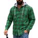 2025 New European American Style Spring And Autumn Men's Hooded Flannel Plaid Button Shirt Jacket Versatile Casual_mkmklike.com