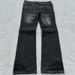 Gothic Retro Double Waist Tie Flared Jeans For Women Y2K Street Washed Distressed Ripped Design Trousers_mkmklike.com
