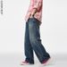 Men's Oversized Straight-Leg Jeans – Vintage High Street Baggy Denim Pants With Distressed Wash & Curved Hem_mkmklike.com