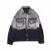 Loom Turn-down Collar Jacket For Men, Autumn Loose Gradient Workwear, Brand, European And American Street Style, Streetwear_mkmklike.com