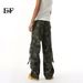 EF JEANS | 2025 Spring New American Ins Camouflage Streamer Large Pocket Straight Loose Denim Trousers_mkmklike.com