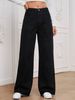 Women's High-Waisted Baggy Straight-Leg Jeans - 90s Vintage Washed Denim Pants, Non-Stretch Black Wide-Leg Trousers For Streetwear_mkmklike.com