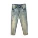 Men's Clothing Men's Slim Fit Stretch Washed Jeans - Vintage Yellow Straight Leg Ripped Denim Pants For Casual Wear Vintage Yellow Straight Leg_mkmklike.com