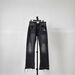 Men's Clothing, Black Tassel Jeans, 507 Style, Vintage Washed Distressed Long Jeans, 019_mkmklike.com