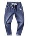 Men's Clothing Summer New Elastic Slim Fit Casual Thin Harem Pants Nine Point Pants_mkmklike.com