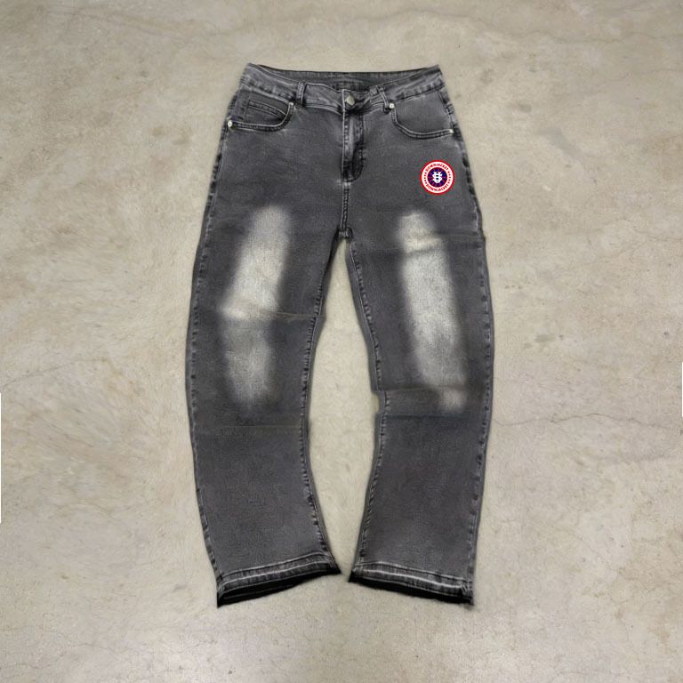 Men's Clothing Menswear Trendy Brand Tassel Jeans With Distinctive Hem Design And US Map Straight Leg Jeans_mkmklike.com