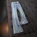 "Men's Black Embroidered Star Flare Jeans – Retro High-Street Vibe, Stretch Denim, Distressed Hem (90s Hip-Hop Inspired)"_mkmklike.com