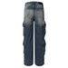 Trendy Brand New Washed Vintage Work Flared Pants Jeans American High Street_mkmklike.com