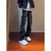 Pants Men's Pockets Tooling Jeans Men's Loose Straight High Street American Scimitar Pants_mkmklike.com