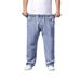 Men's Clothing Foreign Trade Large Size Autumn Thick Leg Wide Leg Jeans Men's Straight Loose Big Foot Trousers Wide Leg_mkmklike.com