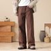 Cross-border One-piece Delivery Jeans Men's Pure Cotton Casual Straight-leg Micro-pull Pants Men's Versatile Solid-color Stacked Wide-leg Pants Men_mkmklike.com