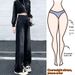 Plus-size Women's High-waisted Loose New Straight-leg Pants, Floor-length, Versatile, Slimming, Autumn Wide-leg Jeans,_mkmklike.com