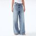Y2K Vintage Washed Wide-Leg Jeans – High Waist Asymmetrical Hem Straight Denim Pants For Women_mkmklike.com