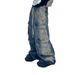 Vintage Washed Cargo Jeans Oversized Workwear Pants With Gradient Fading, Multi-Pocket Utility Design Floor-Skimming Wide Leg For Streetwear Styling_mkmklike.com